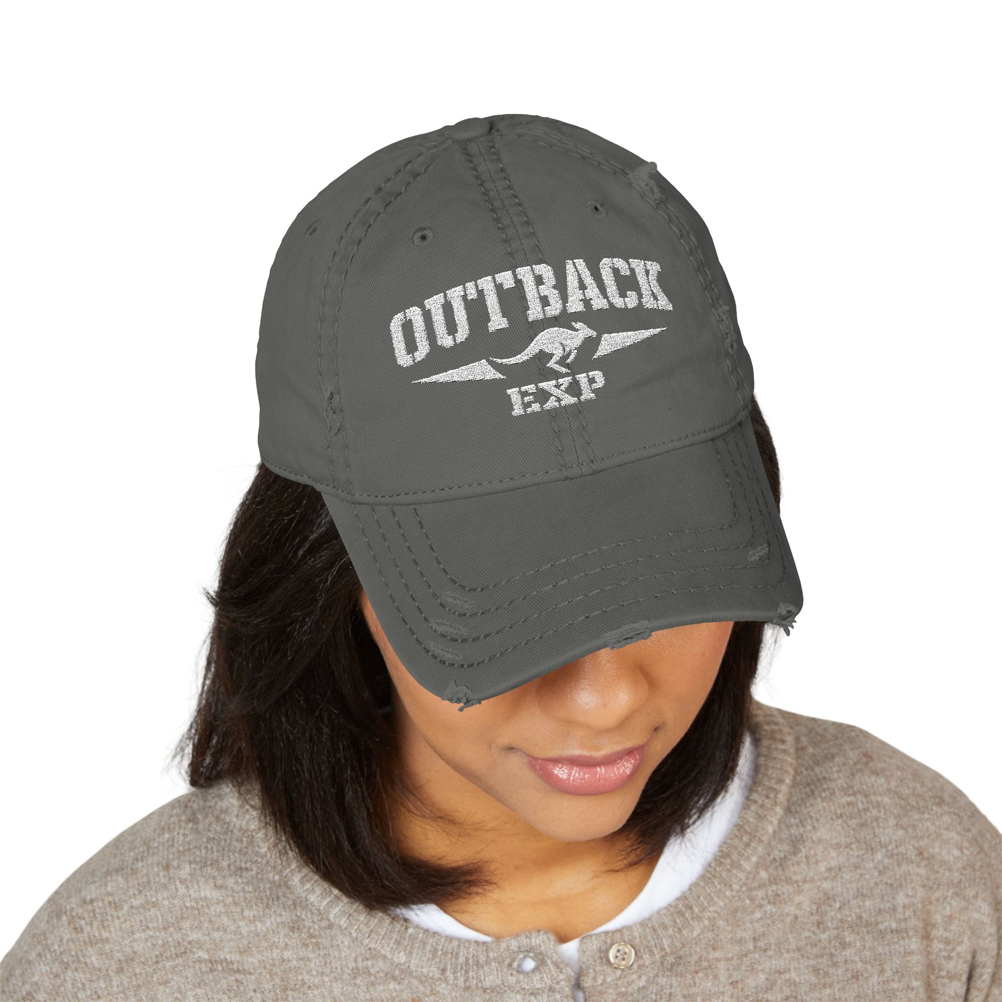 Outback Expedition Tracker Cap – Embroidered Kangaroo Logo
