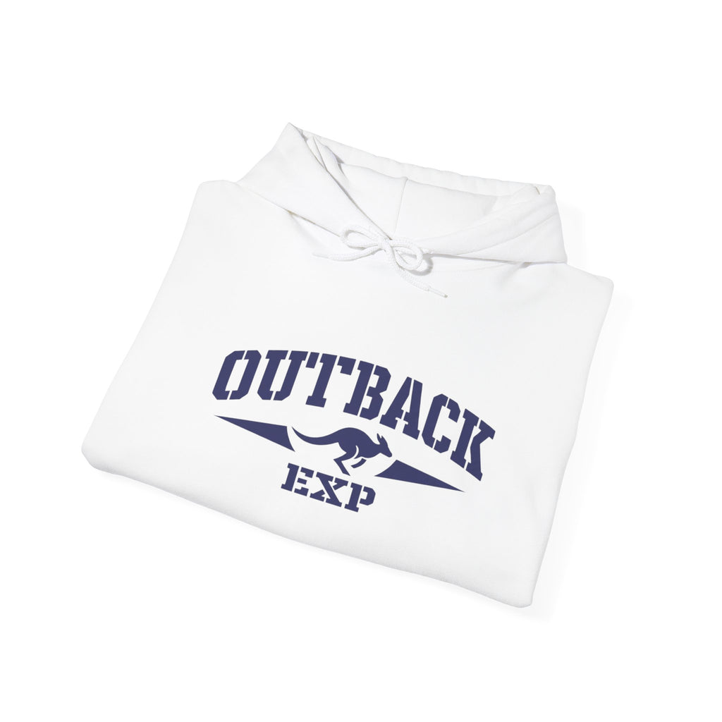 Outback Expedition Hoodie — Retro Kangaroo Logo Pullover