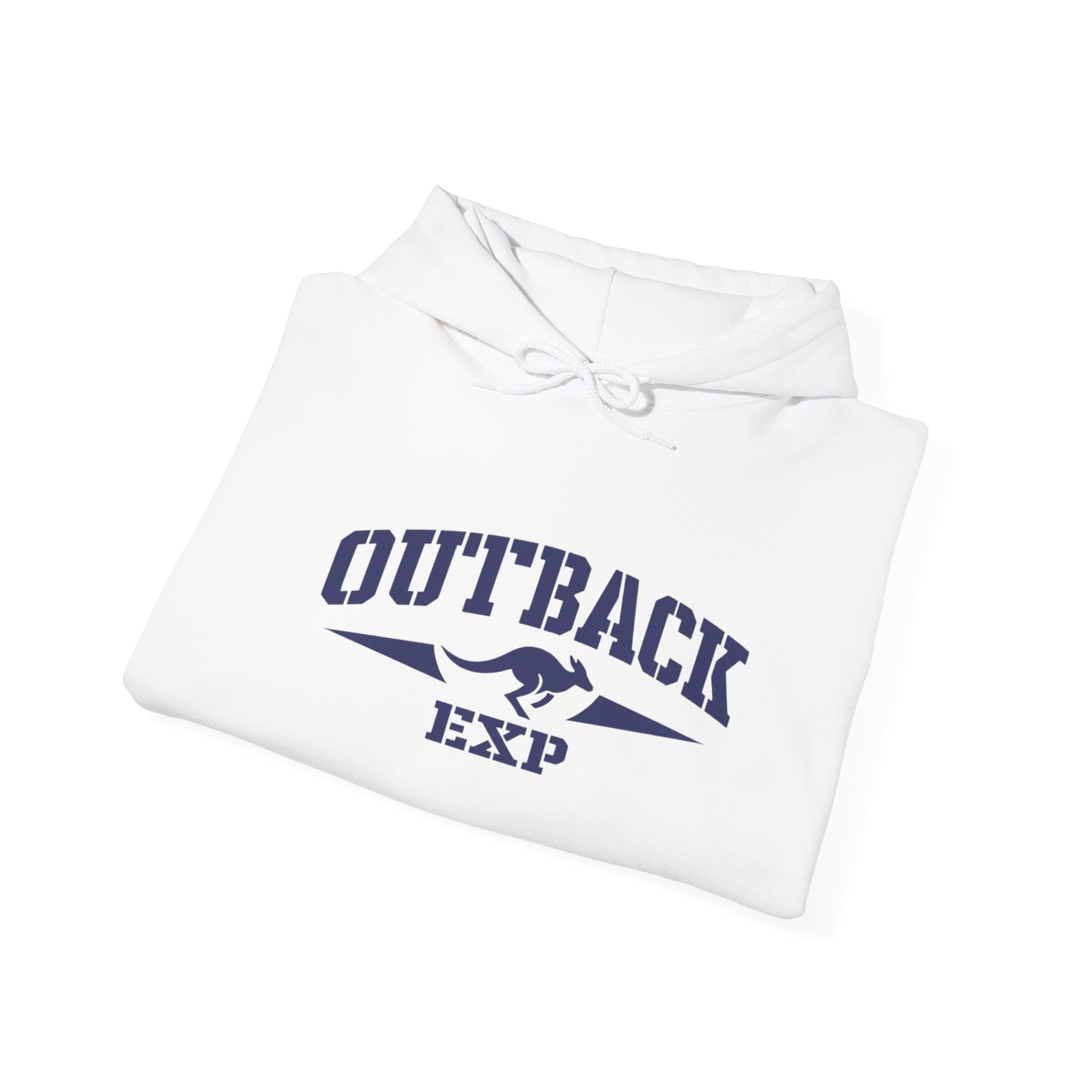 Outback Expedition Hoodie — Retro Kangaroo Logo Pullover