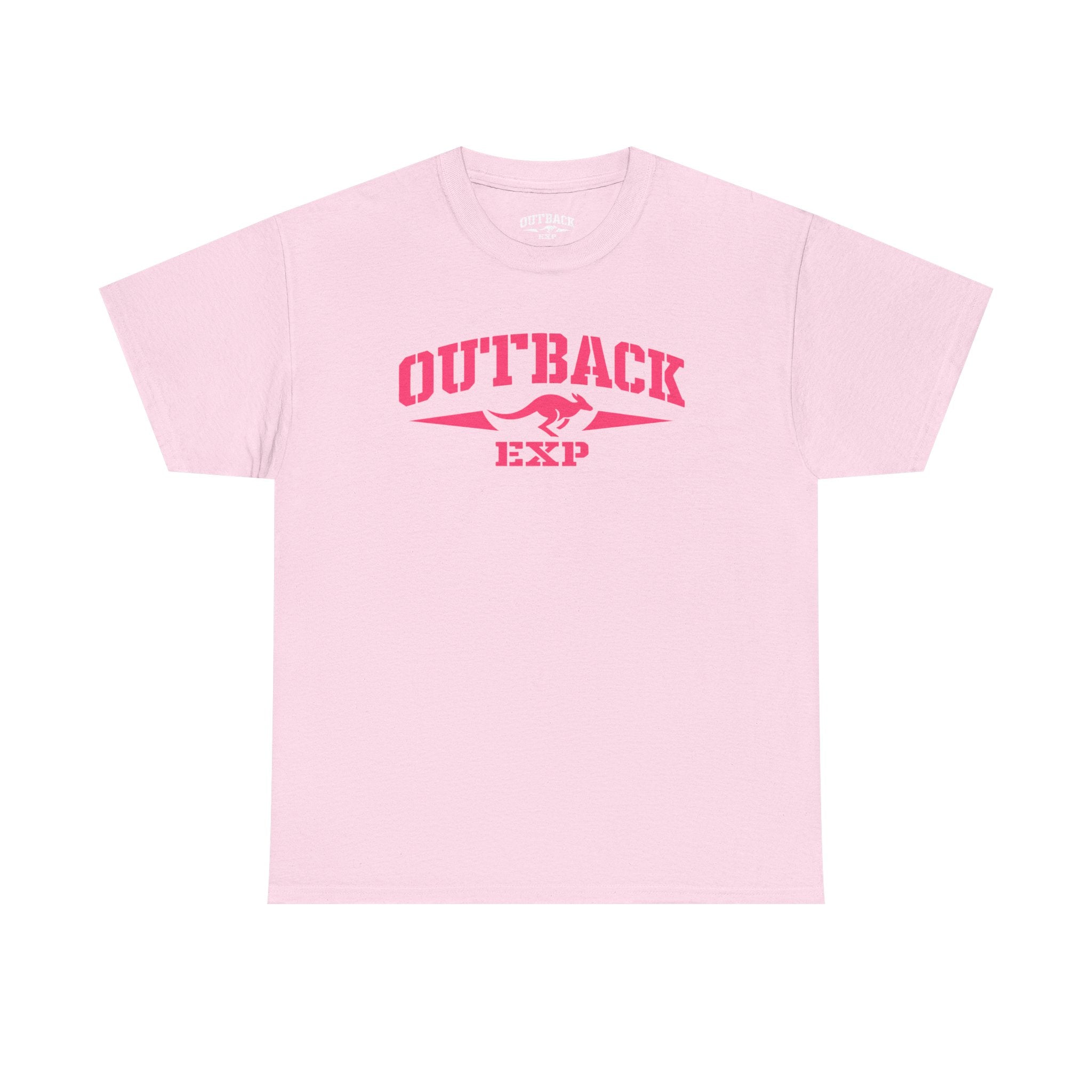 Outback EXP Graphic Tee — Pink Kangaroo Adventure T-Shirt