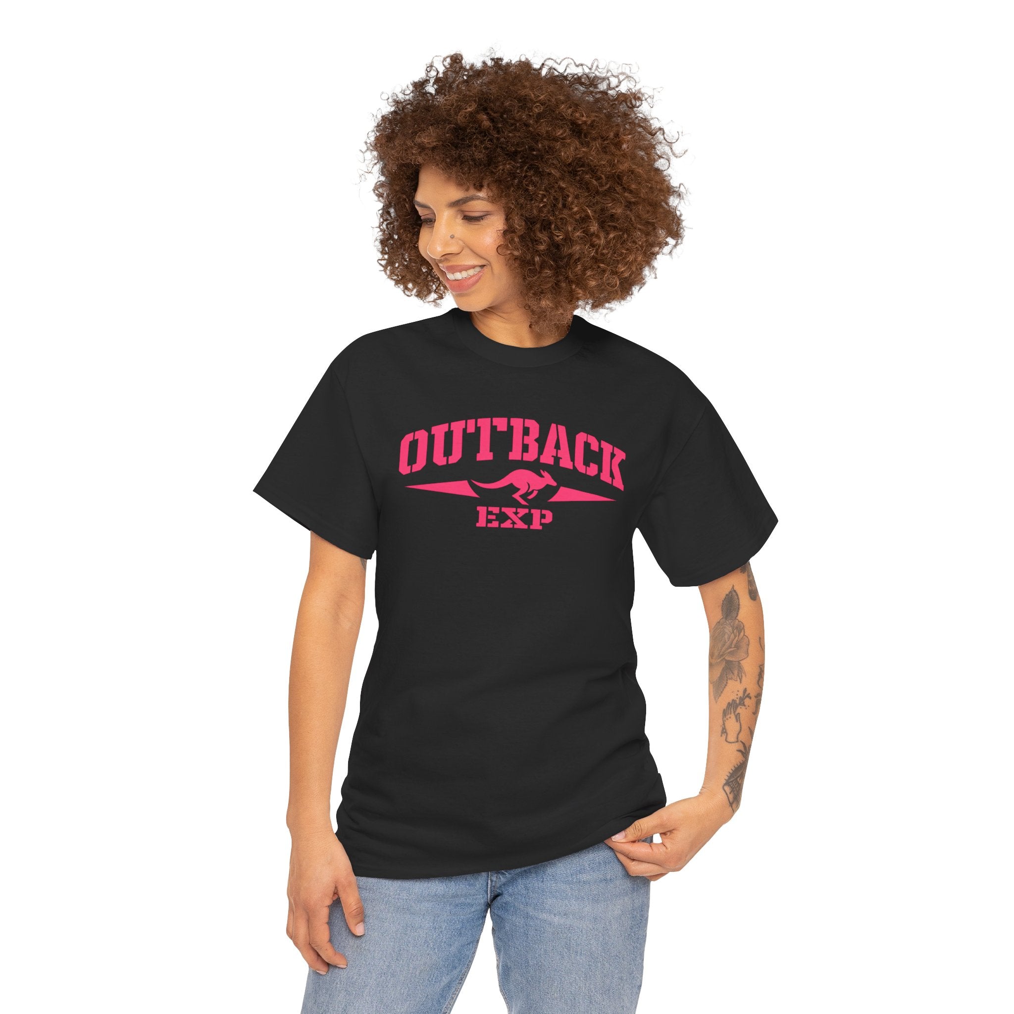 Outback EXP Graphic Tee — Vintage Kangaroo Logo Cotton T-Shirt