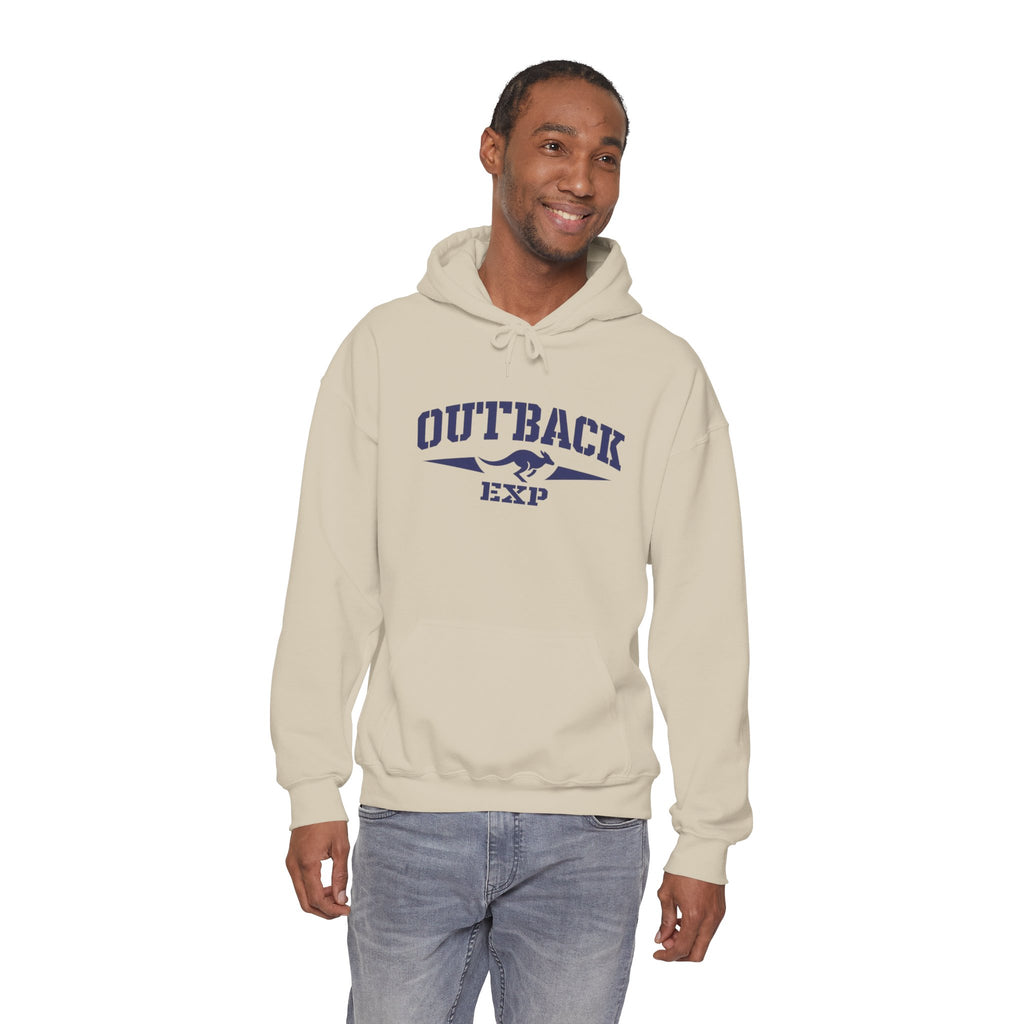 Outback Expedition Hoodie — Vintage Adventure Logo Hooded Sweatshirt