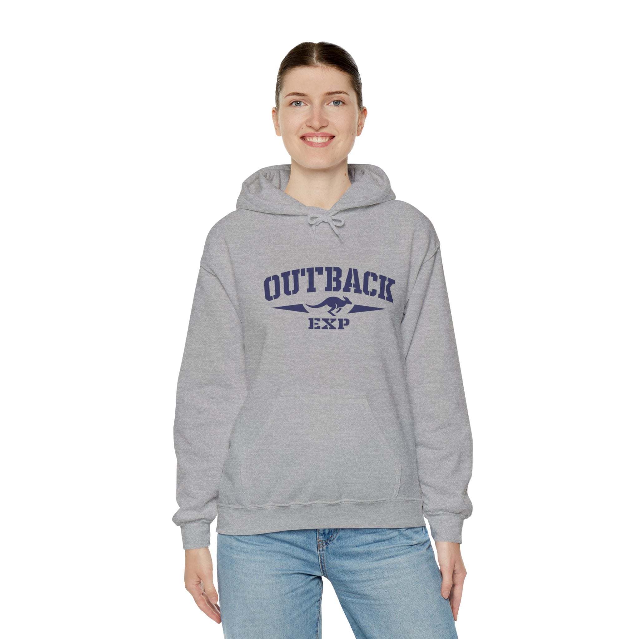 Outback Expedition Hoodie — Vintage Kangaroo Logo Pullover