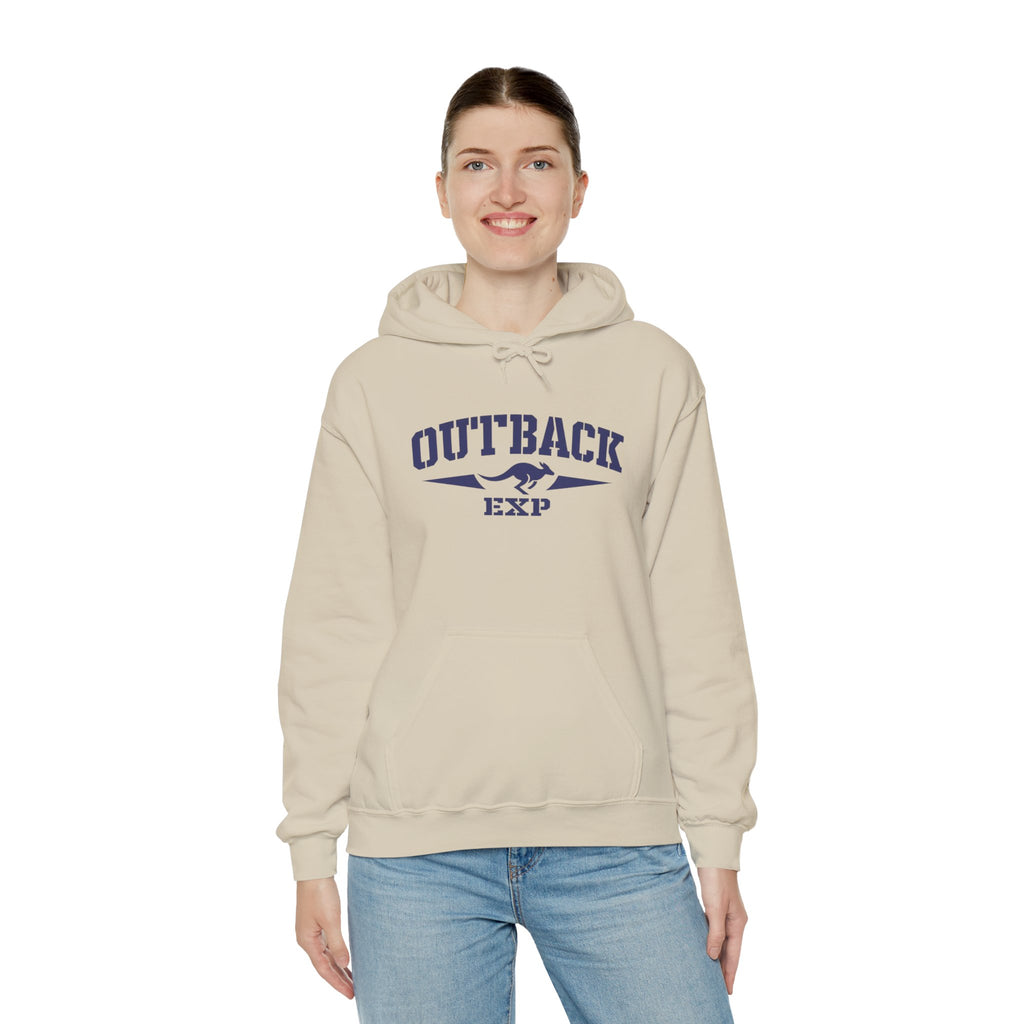 Outback Expedition Hoodie — Vintage Adventure Logo Hooded Sweatshirt