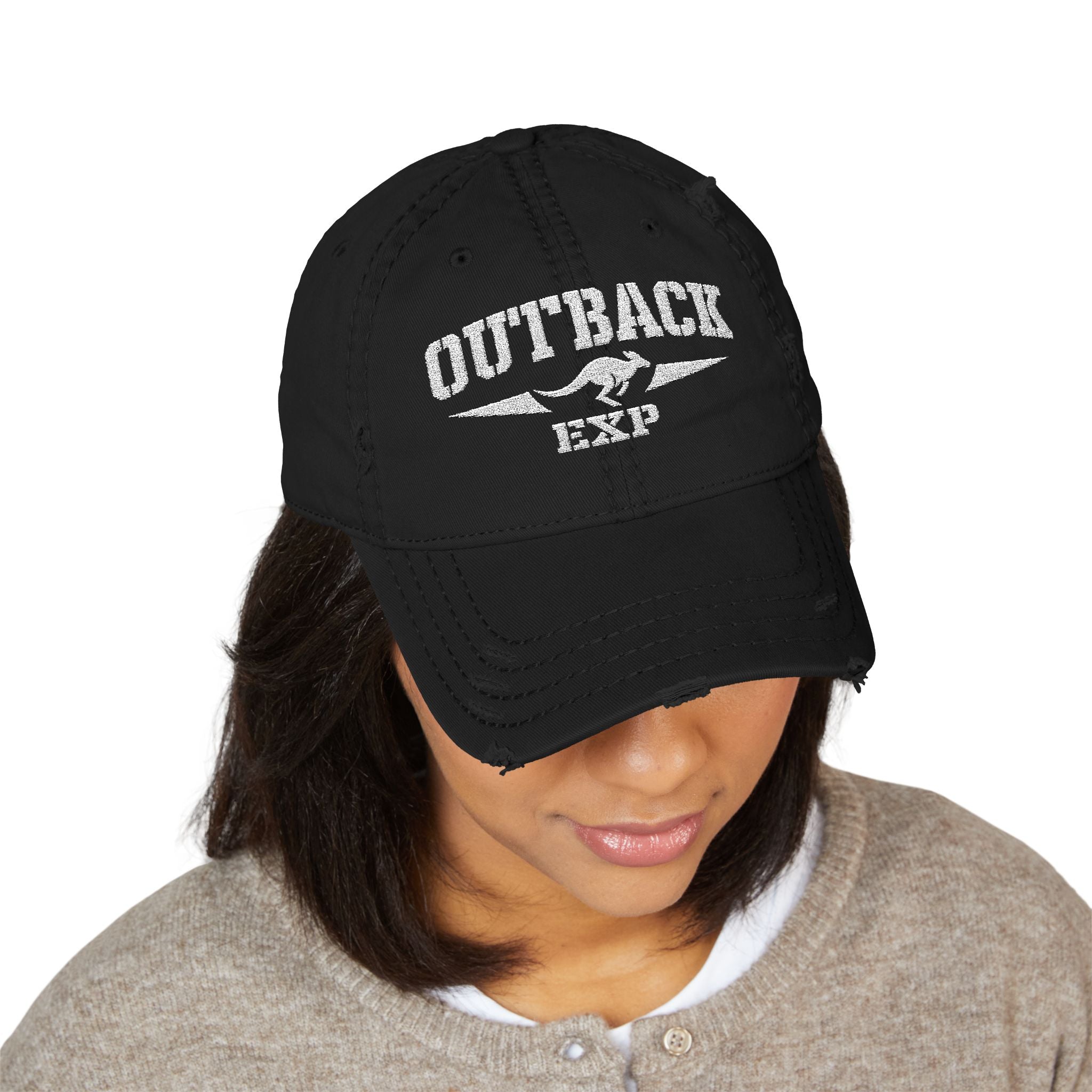 Outback Expedition Tracker Cap – Embroidered Kangaroo Logo