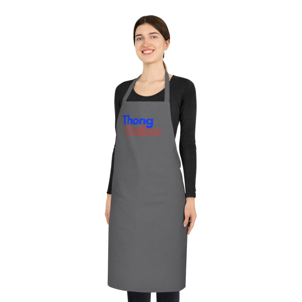 Thong Nation Graphic Cotton Apron, Funny Chef Gift for Home Cooks