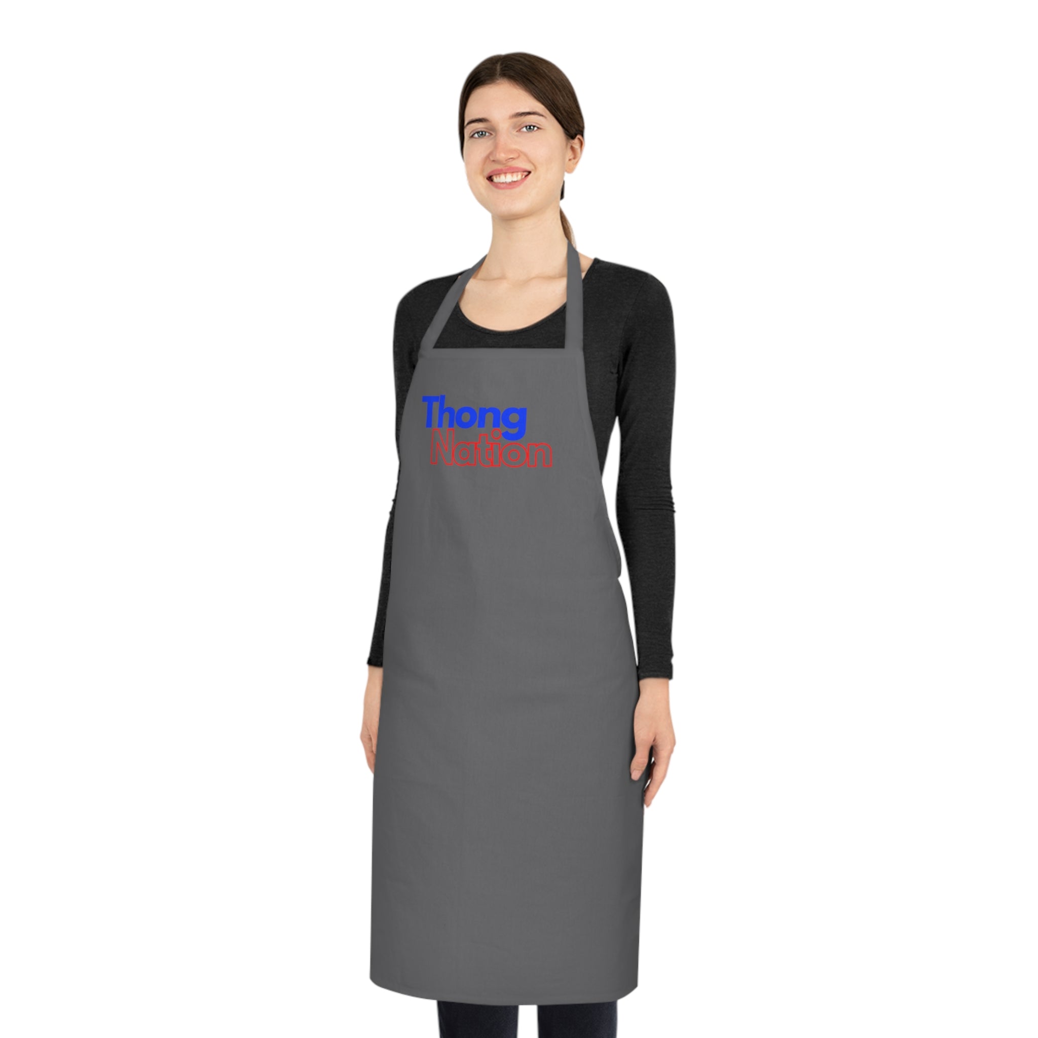 Thong Nation Graphic Cotton Apron, Funny Chef Gift for Home Cooks