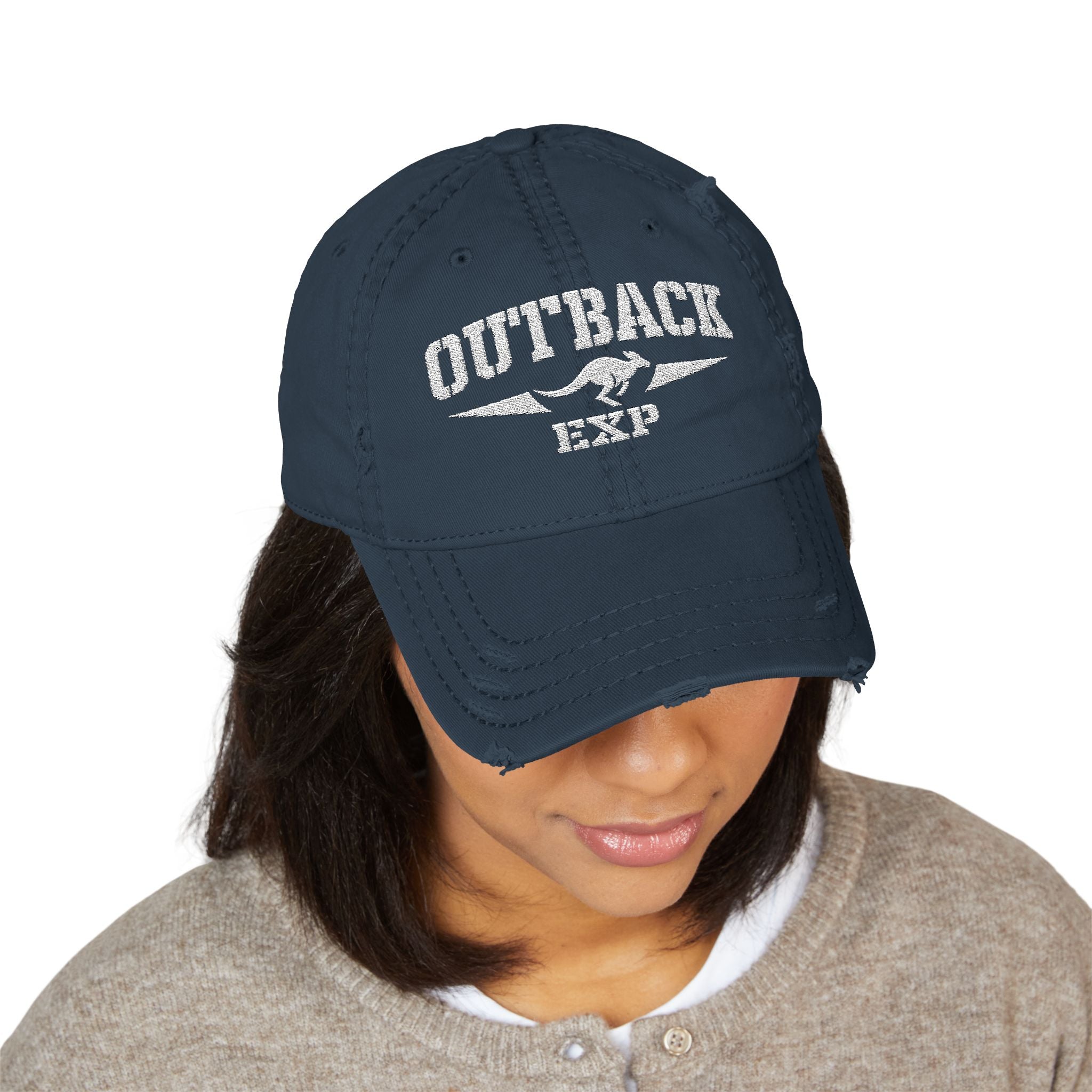 Outback Expedition Tracker Cap – Embroidered Kangaroo Logo