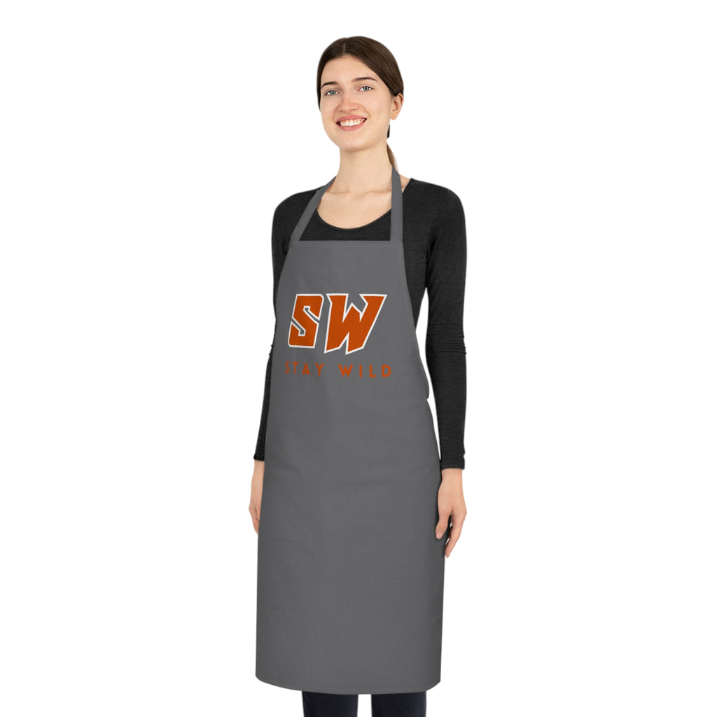Stay Wild Apron — Black Cotton Kitchen & BBQ Apron with SW Logo