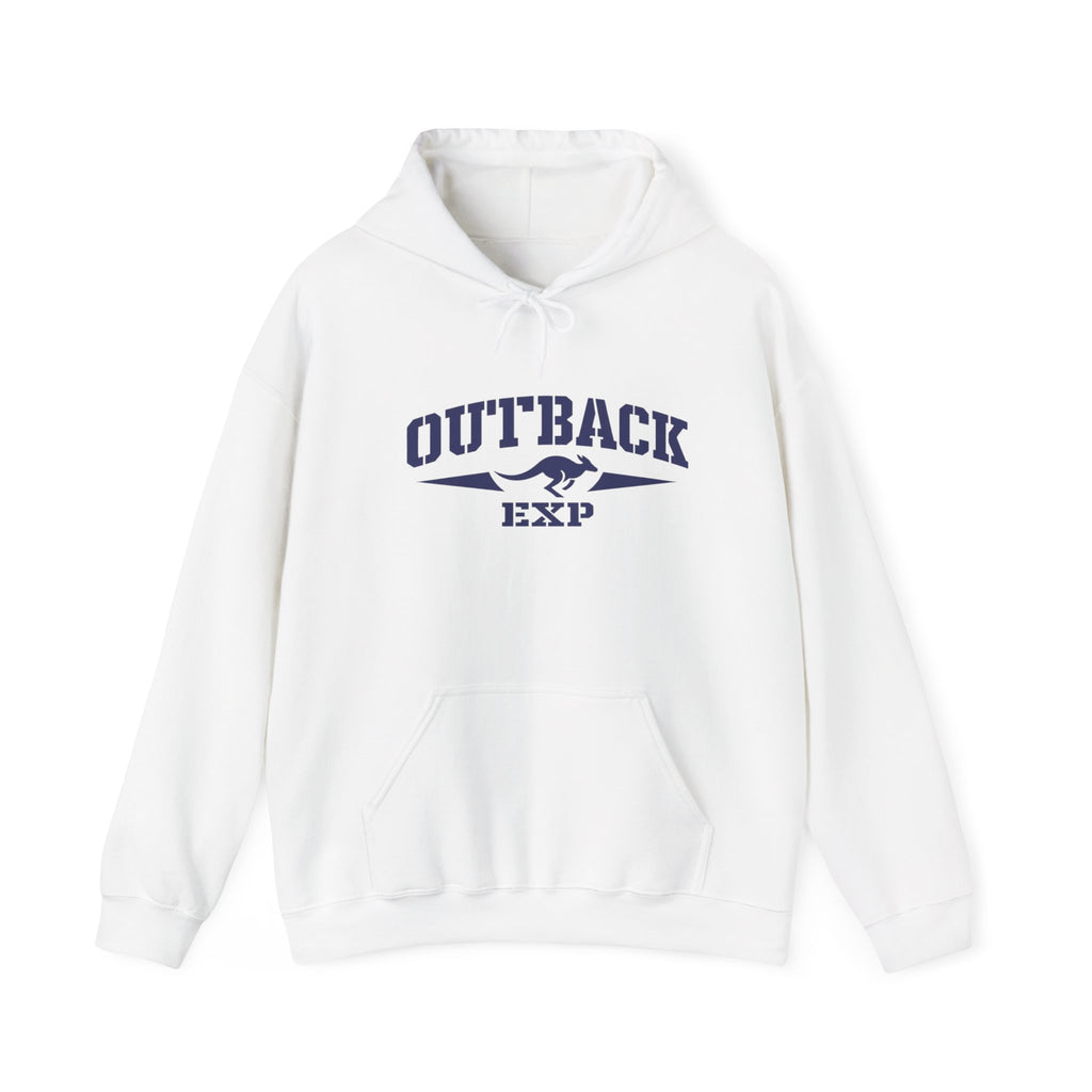 Outback Expedition Hoodie — Retro Kangaroo Logo Pullover