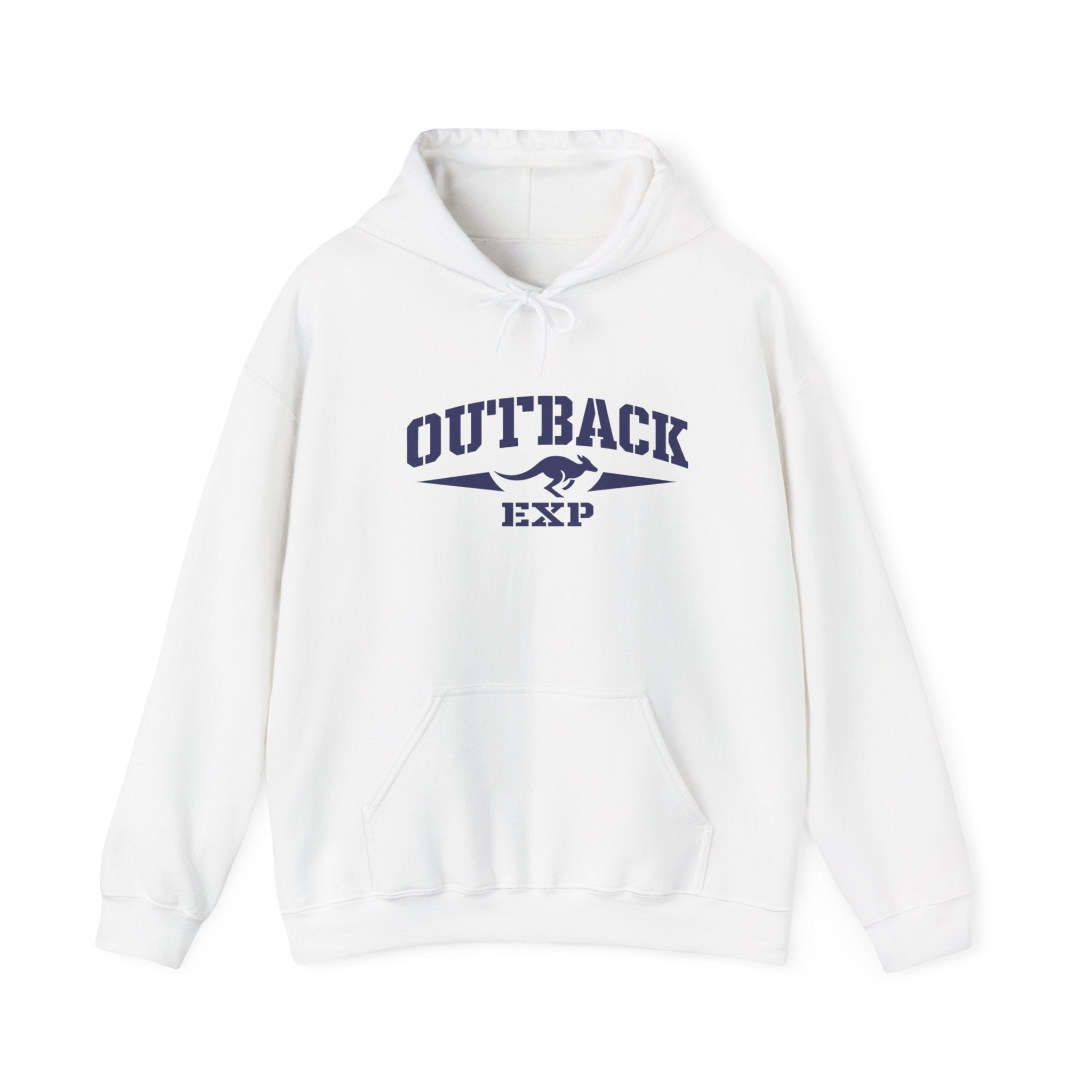 Outback Expedition Hoodie — Retro Kangaroo Logo Pullover