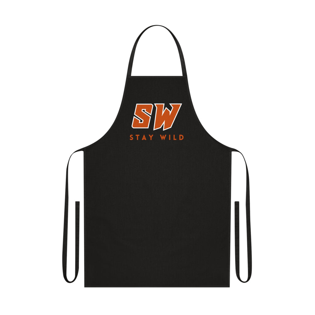 Stay Wild Apron — Black Cotton Kitchen & BBQ Apron with SW Logo
