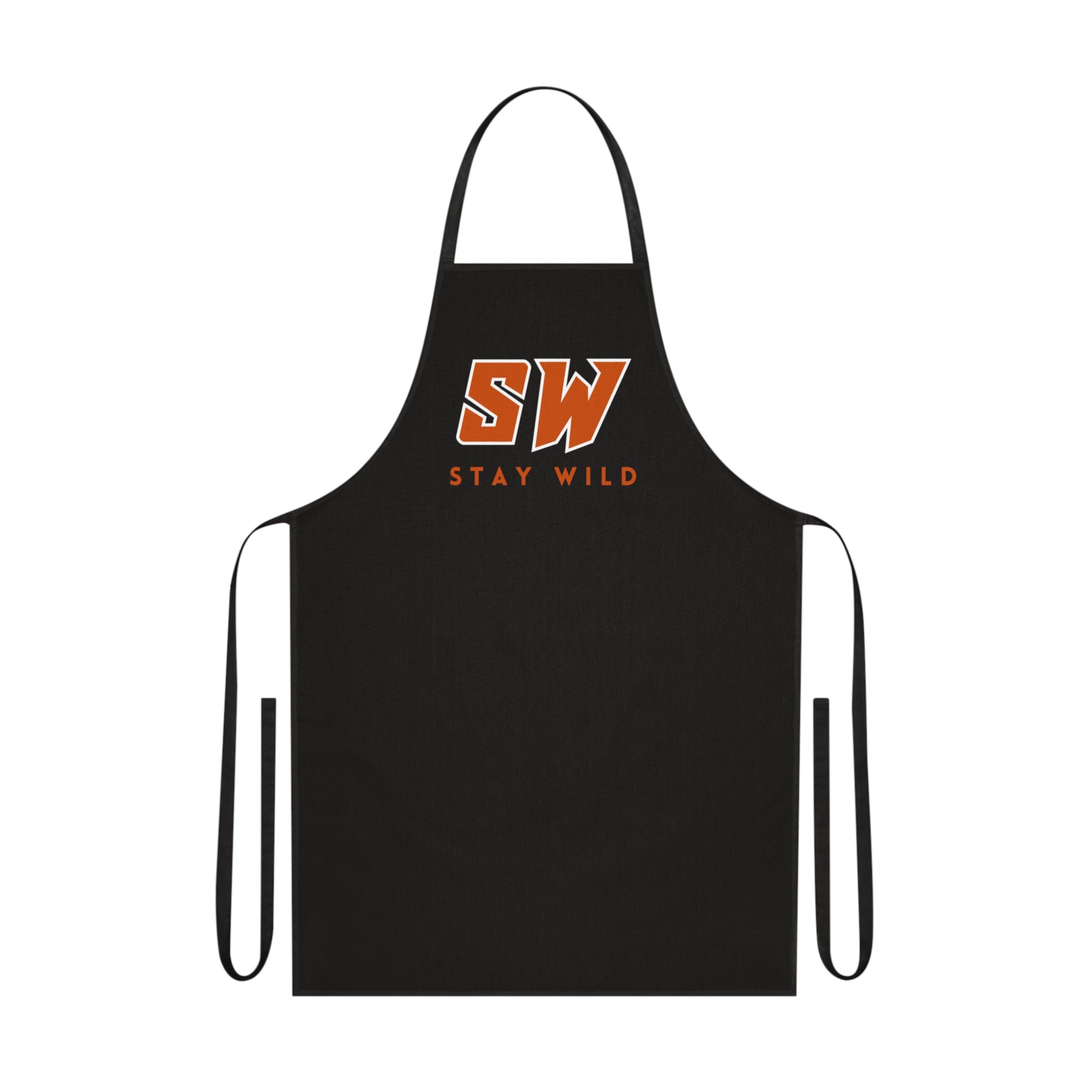 Stay Wild Apron — Black Cotton Kitchen & BBQ Apron with SW Logo