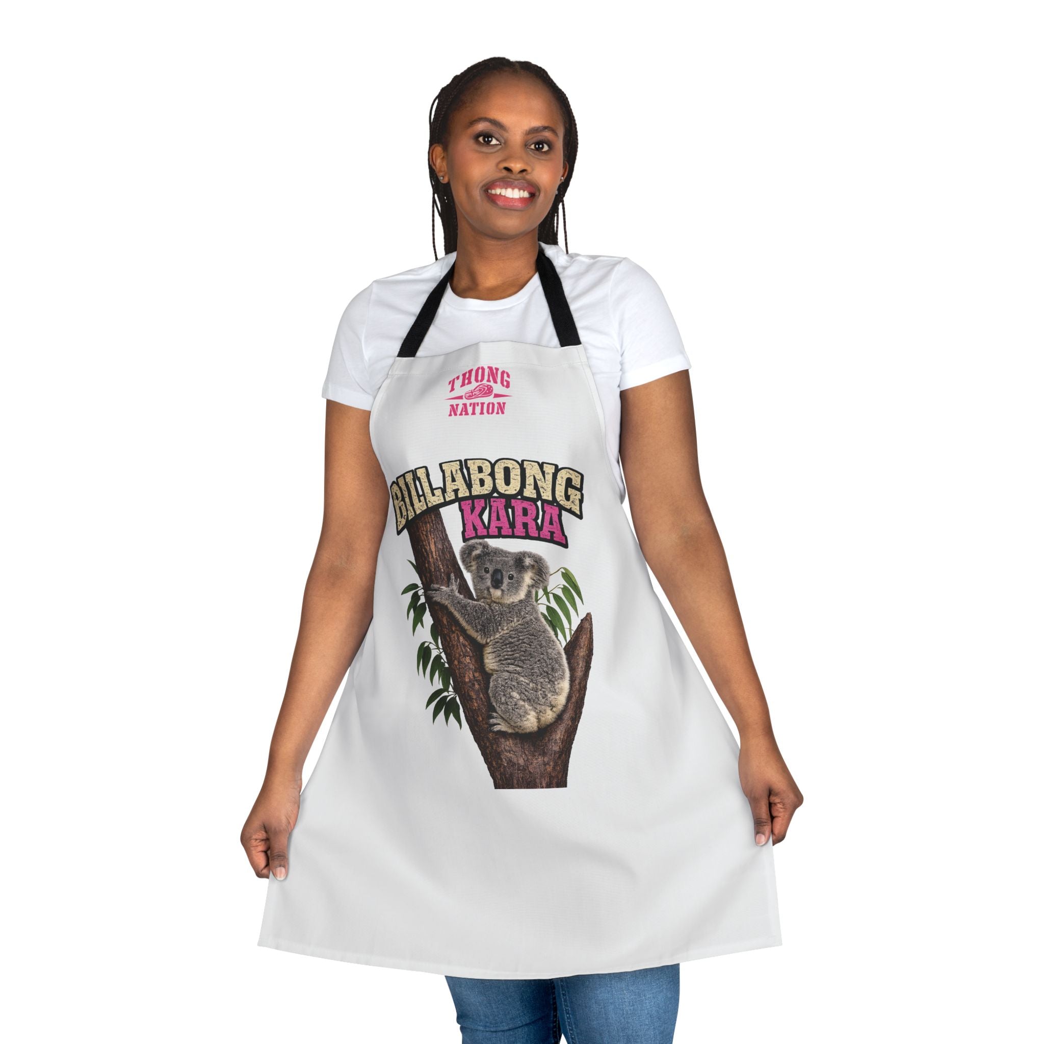Koala 'Billabong Kara' Graphic Apron — Cute Australian Wildlife Kitchen Gift