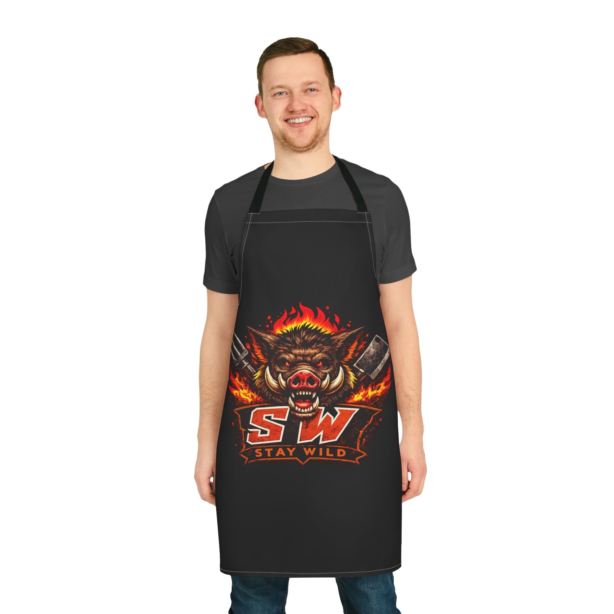 Stay Wild Boar Grill Apron
