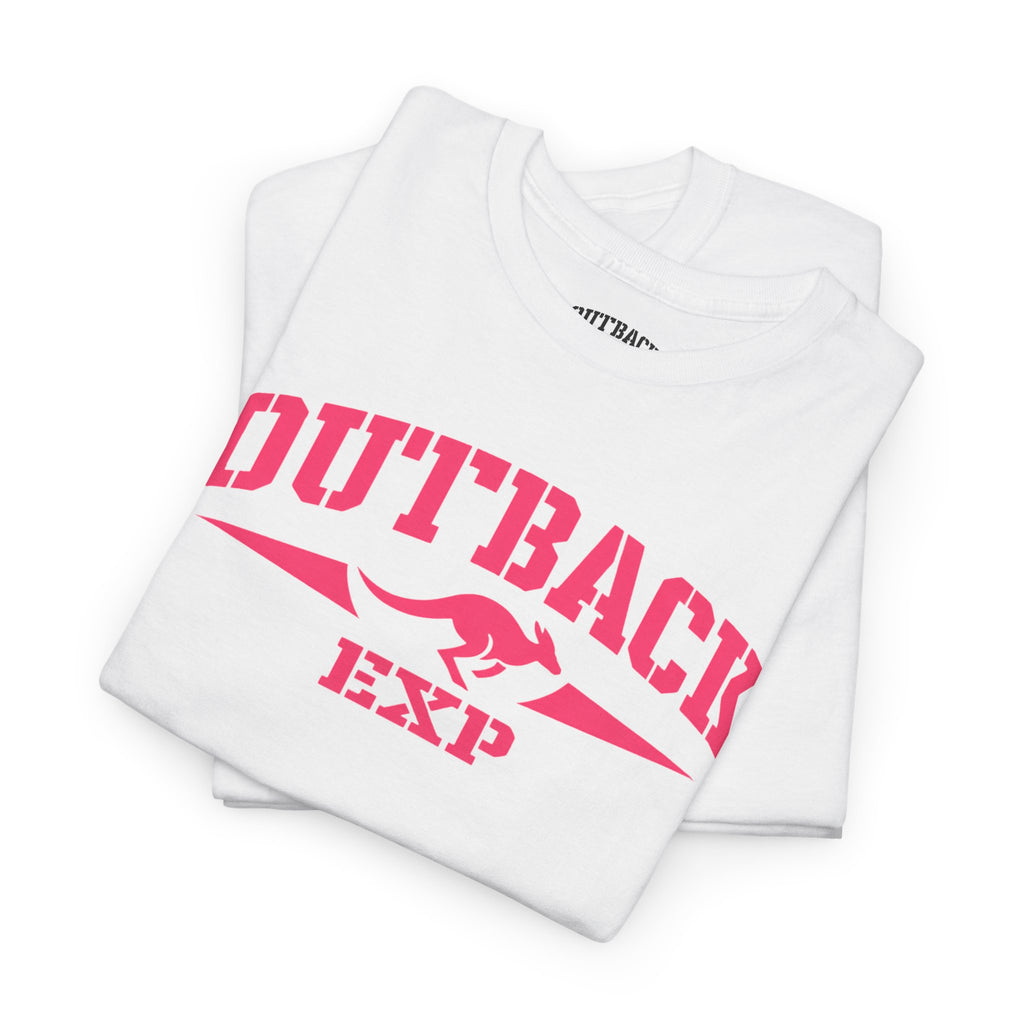Outback Exp Graphic Tee — Retro Kangaroo Logo Cotton T‑Shirt
