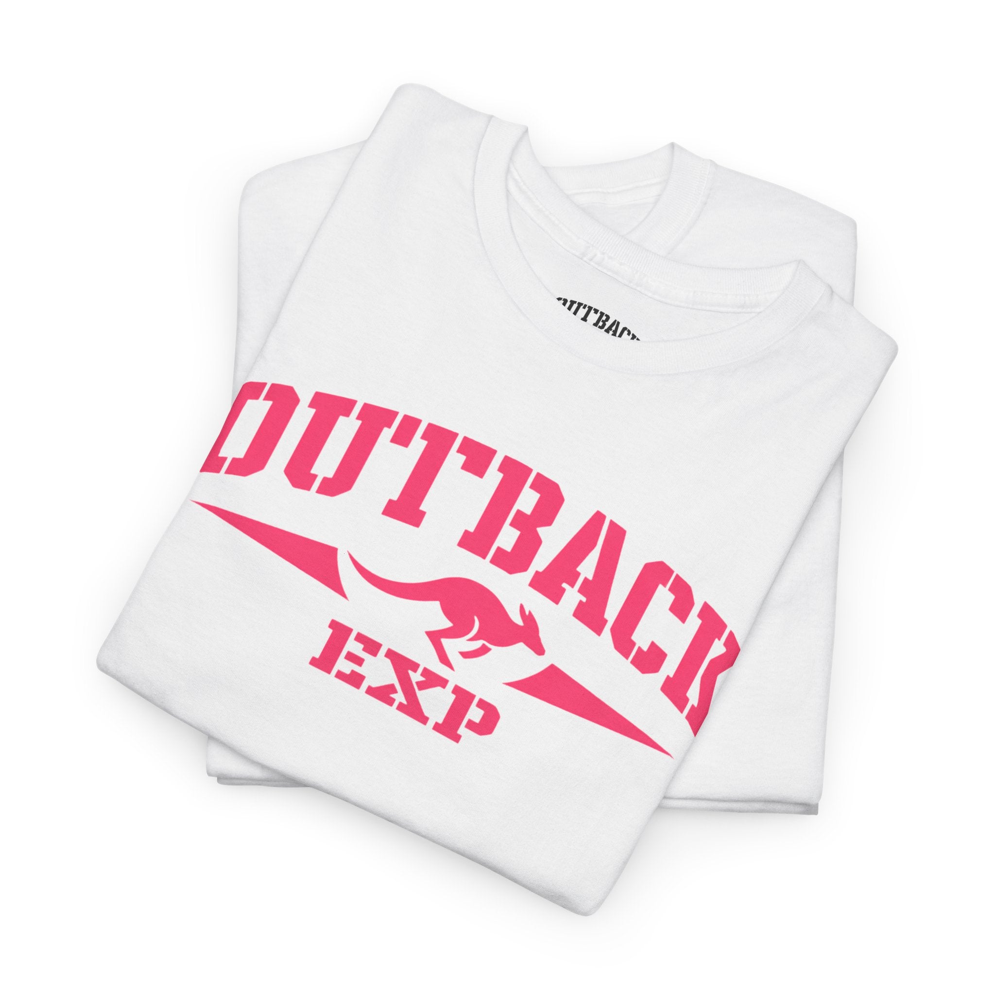 Outback Exp Graphic Tee — Retro Kangaroo Logo Cotton T‑Shirt