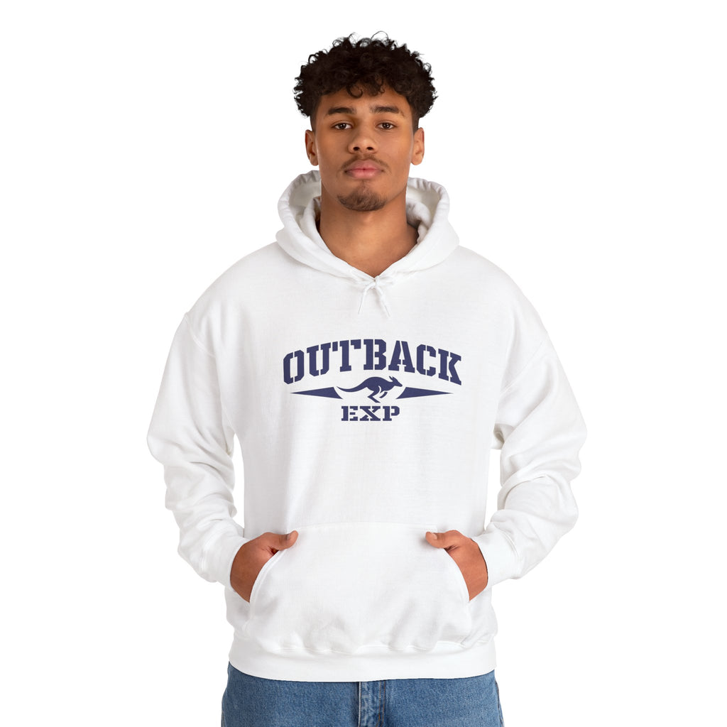 Outback Expedition Hoodie — Retro Kangaroo Logo Pullover