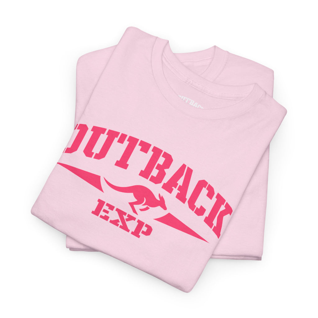 Outback EXP Graphic Tee — Pink Kangaroo Adventure T-Shirt