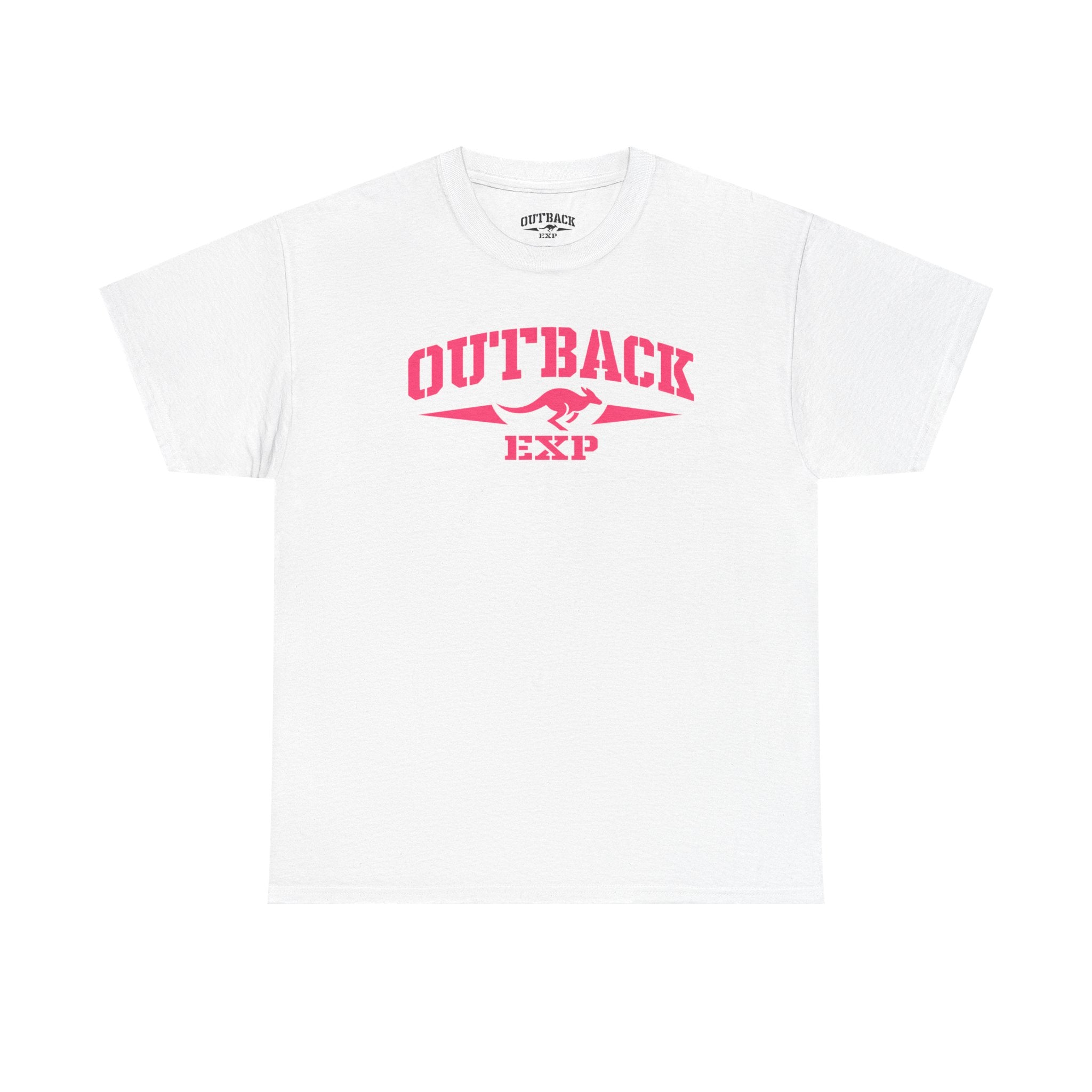 Outback Exp Graphic Tee — Retro Kangaroo Logo Cotton T‑Shirt