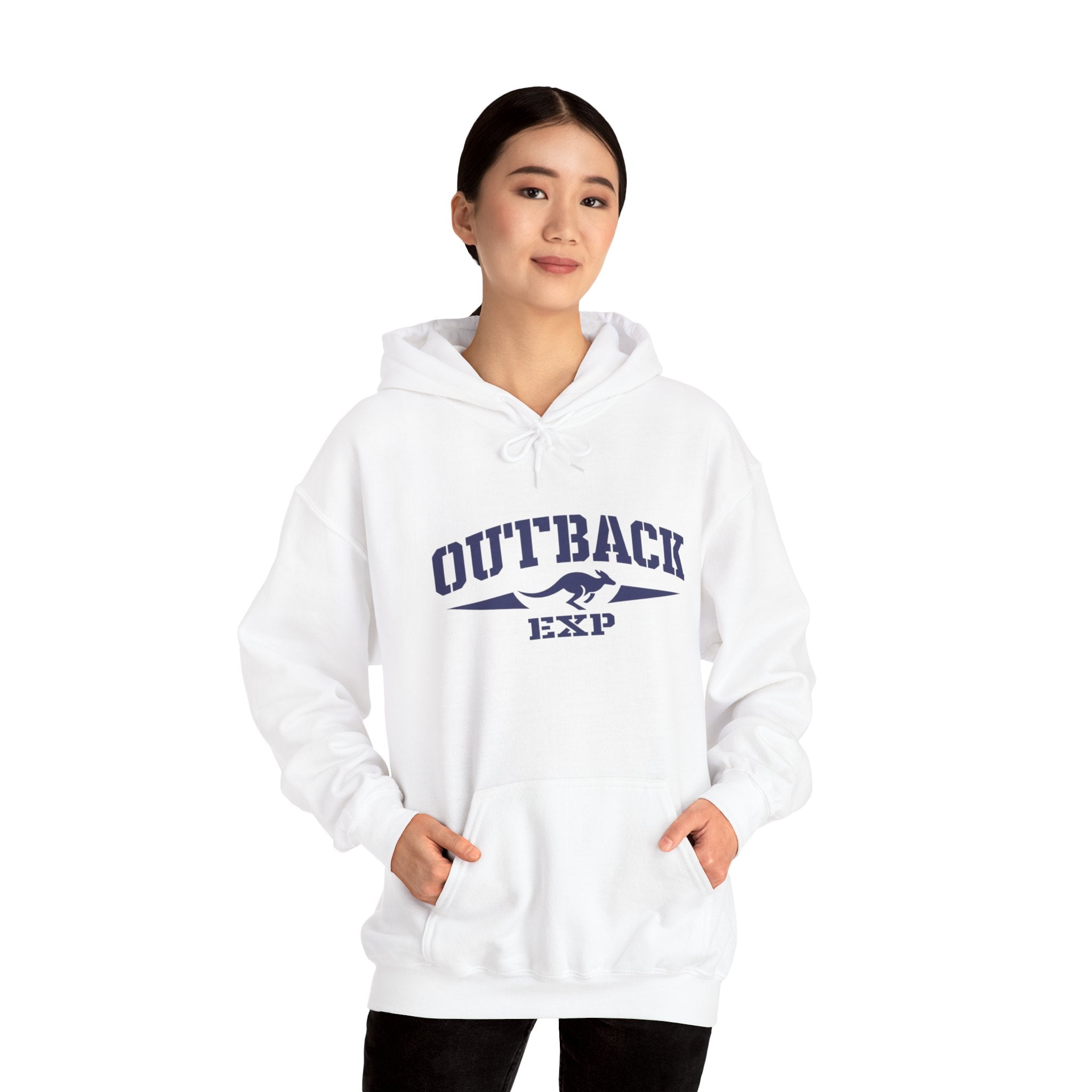 Outback Expedition Hoodie — Retro Kangaroo Logo Pullover